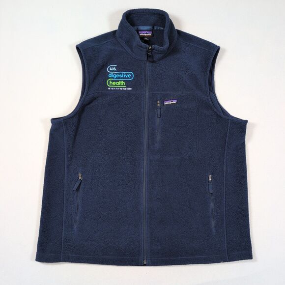 Patagonia Other - Patagonia Synchilla Vest Mens 2XL Blue Full Zip Fleece Hiking Outdoors Embroider